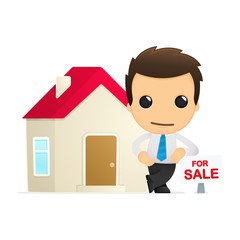 funny cartoon office worker