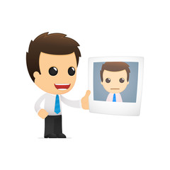 funny cartoon office worker