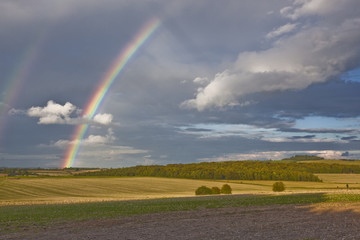 Double rainbow across Dorset