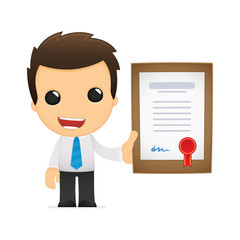 funny cartoon office worker