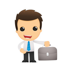 funny cartoon office worker