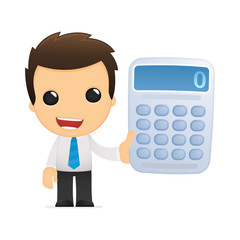 funny cartoon office worker