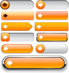 Arrow high-detailed web button collection.