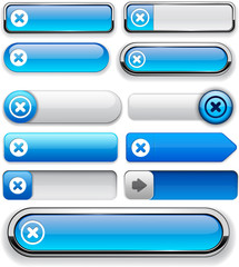 Fototapeta premium Cross high-detailed web button collection.