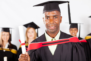 male african graduate at university graduation