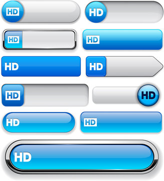 HD high-detailed web button collection.