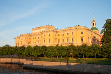 Famous Mikhailovsky Castle in Saint Petersburg