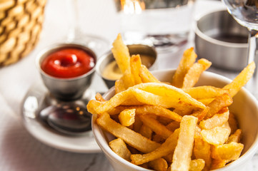 Golden French fries