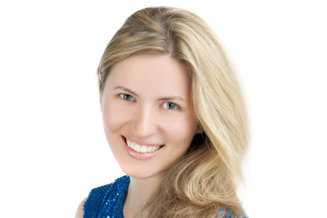 Naklejka premium smiling caucasian woman