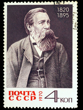 USSR - CIRCA 1970: A stamp printed in USSR, shows portrait Fried