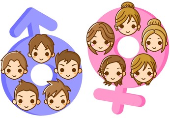 男女　マーク　イラスト