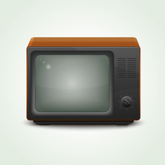 Retro realistic tv set
