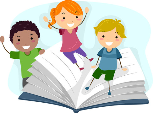 Children Playing with a Book