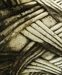 Grunge background with textured floral ornaments