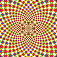 Photo sur Plexiglas Psychédélique Illusion d& 39 optique cyclique vectorielle