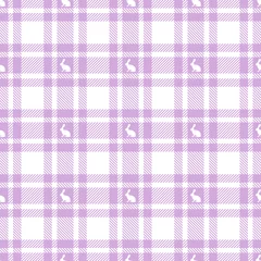 Seamless Check Pattern Bunny Purple Horizontal © Jan Engel