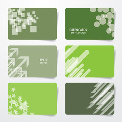 Green empty cards eps10