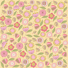 seamless pattern background with flowers