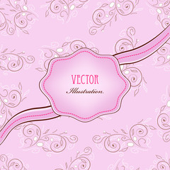 pink background(EPS 8) with swirls