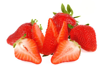 Strawberry on the white background