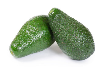 Fresh avocado isolated on white background