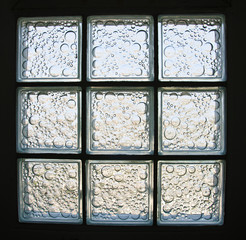 Pattern of Glass Block Wall