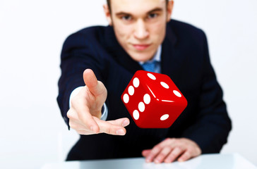 Dice as symbol of risk and luck