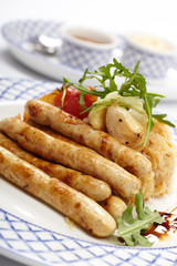 sausages and potatoes