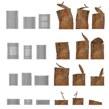 3d render of cans