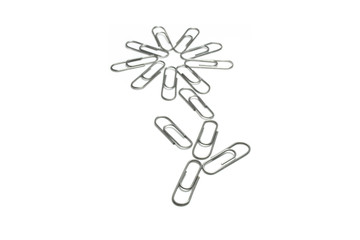 Скрепки, цветок