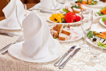 Wedding table setting