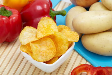Peppers with Potato chips