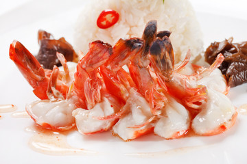 rice with shrimps - Japanese dish