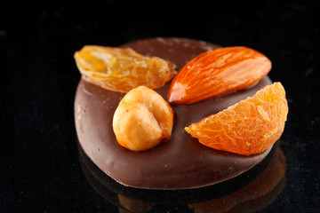 chocolate sweets with nuts