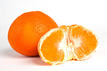 Tangerine isolated on white