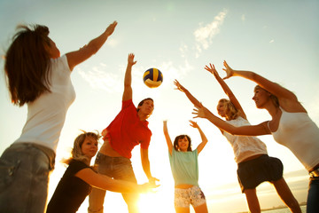 volleyball on the beach