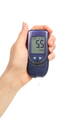 Diabetic glucometer for measuring glucose level blood test