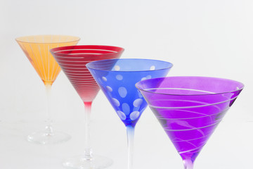 Colorful Martini Glasses