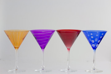 Colorful Martini Glasses