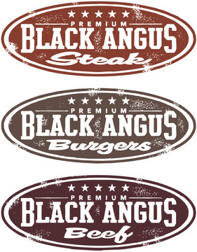 Blank Angus Beef Steak Stamp