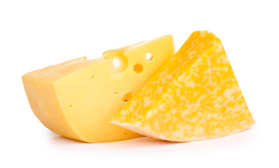Cheese isolated on white