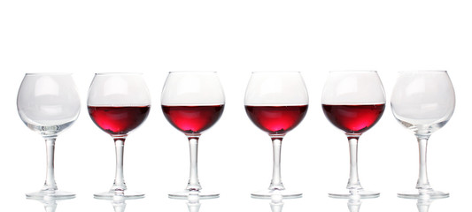 Wineglasses isolated on white