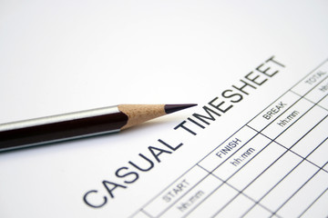 Obraz premium Casual timesheet