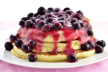 Blueberry ricotta pancakes