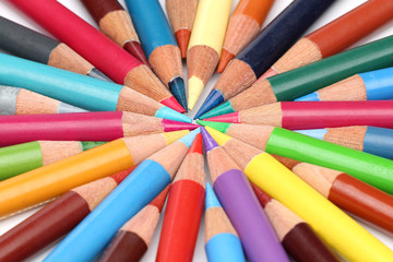 Group of color pencils