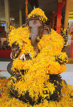 Ganesh with flower