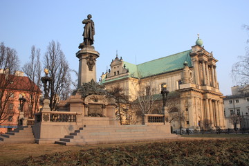 Adam Mickiewicz monument in Warsaw