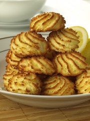Coconut cookies, closeup