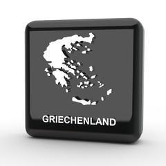 Button 3d Karte Griechenland schwarz