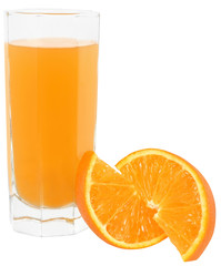 Orange juice isolated